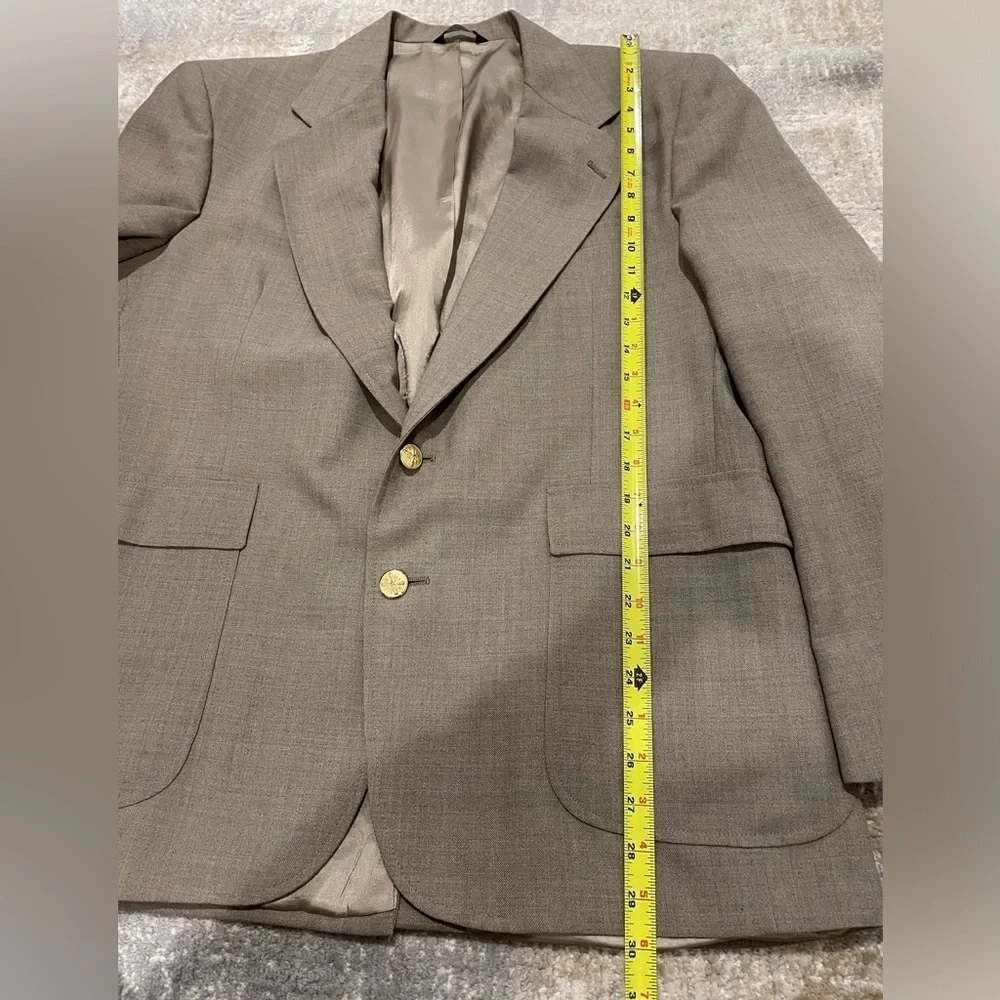 Wynbrooke Younkers Tan Blazer Suit Jacket Mens Size 42 Vintage Made in USA